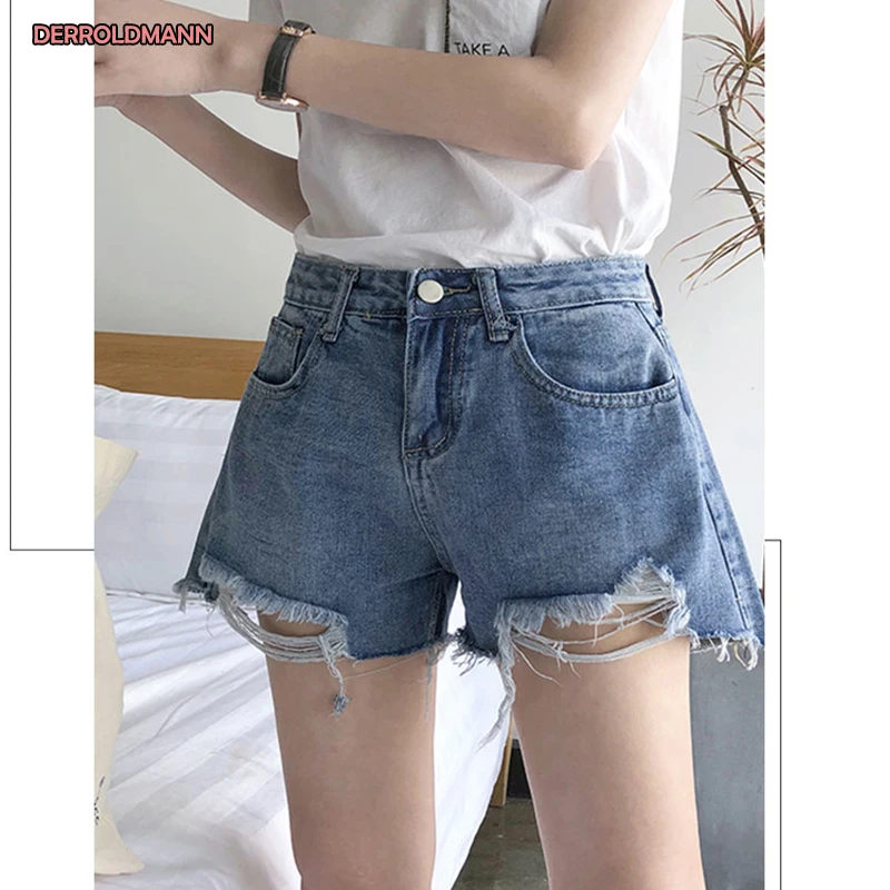 

Spring Summer Medium Waist Girls Fashion Denim Short Jeans Women