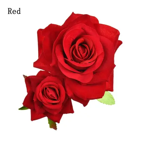 Bridal Flower Hair Clips Double Rose Hairpin Brooch Headwear Wedding Bridesmaid Party Women Hair Styling Tools Accessories