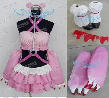 

2016 Anime SUPER SONICO THE ANIMATION Pink Dressed Sonic Gloomy Bear Edition Costume