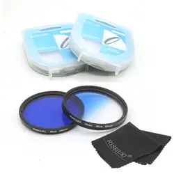 RISE (Великобритания) 58 мм полноцветный голубой объектив фильтр + фильтр для объектива с градиентным синим цветом для Canon Nikon Камера