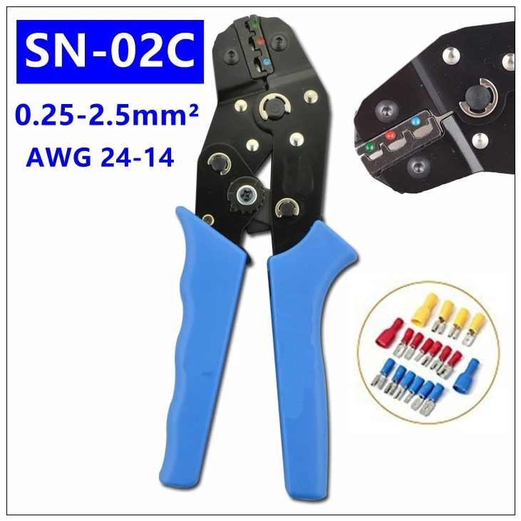 

MXITA terminal crimping pliers SN-02C TAB 0.25-6mm2 tool car connector crimping tool