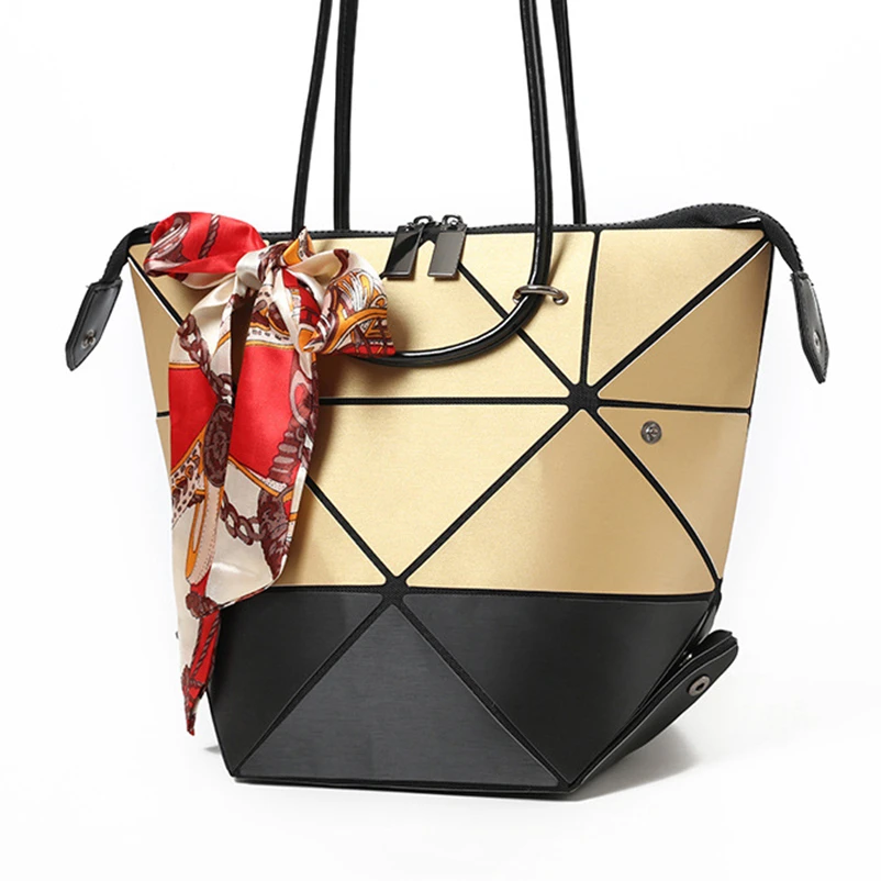 Nevenka Women Luminous Handbag Leather Shoulder Bag Women Geometric Handbags 2018 Large Tote Bag for Women Leather Crossbody Bag09
