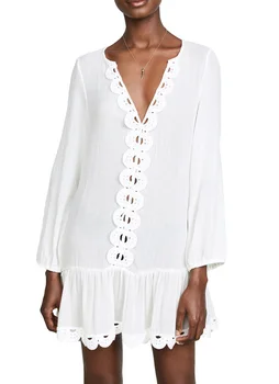

2018 Lace Beach Cover up Sarong Beach Cardigan Bikini cover up Robe Plage Pareo Beach Swimsuit Cover up Beach wear Tunic