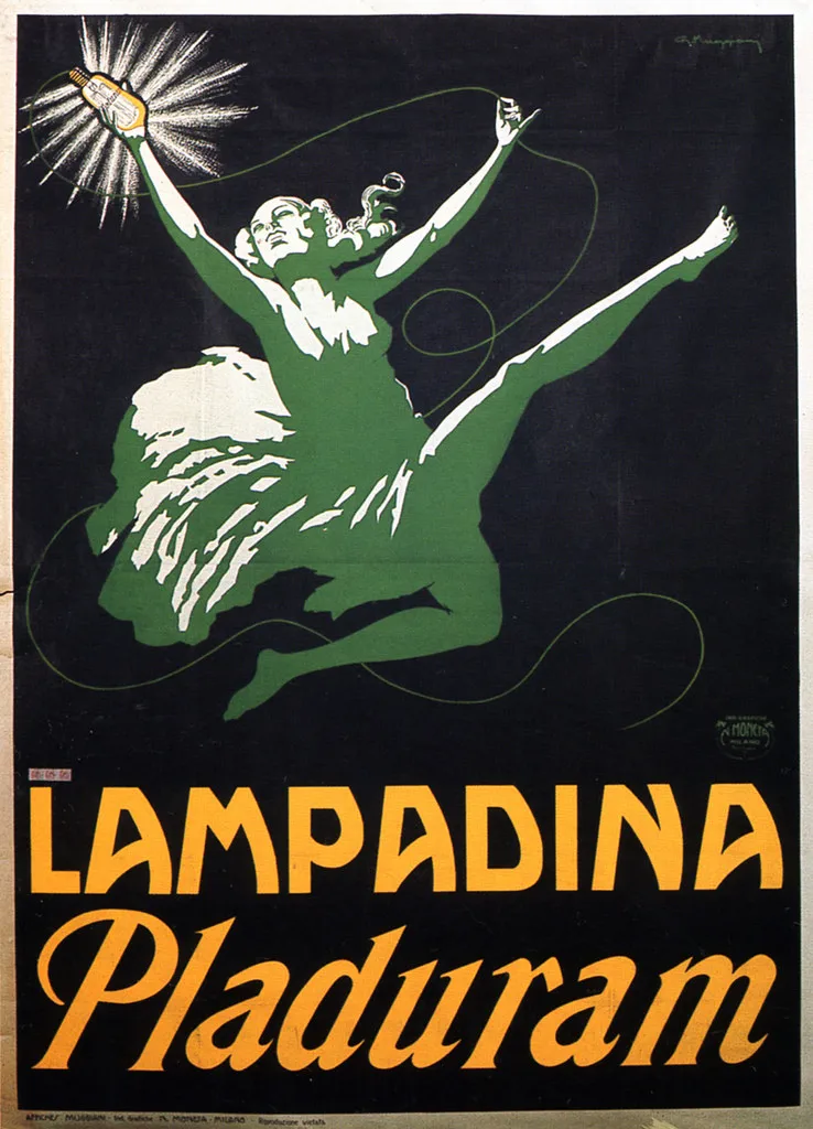 Vintage Advertising Poster Lampadina Pladuram Light Bulb Classic Canvas Paintings Wall Posters Stickers Home Decor Gift | Дом и сад