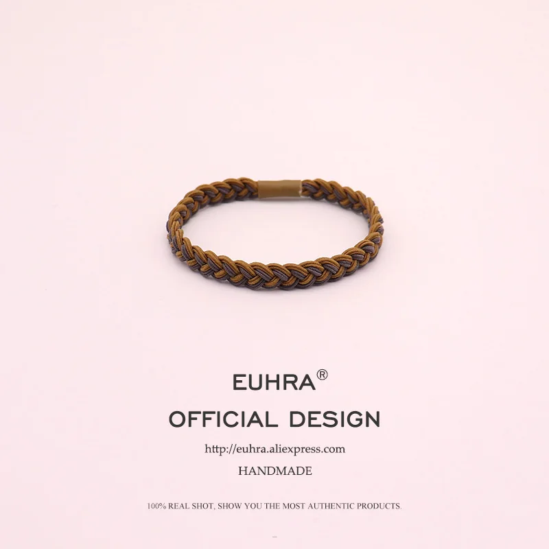 EUHRA, 5 цветов, плетеные эластичные повязки для волос для женщин и девочек, повязка для волос, Детская резинка - Цвет: Color 3