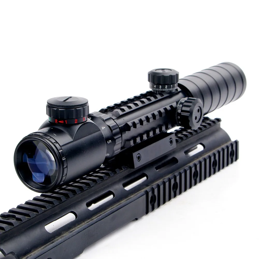 High Quality 3 9x32EG Riflescope Red Green Illuminated font b Rangefinder b font Reticle Shotgun Air