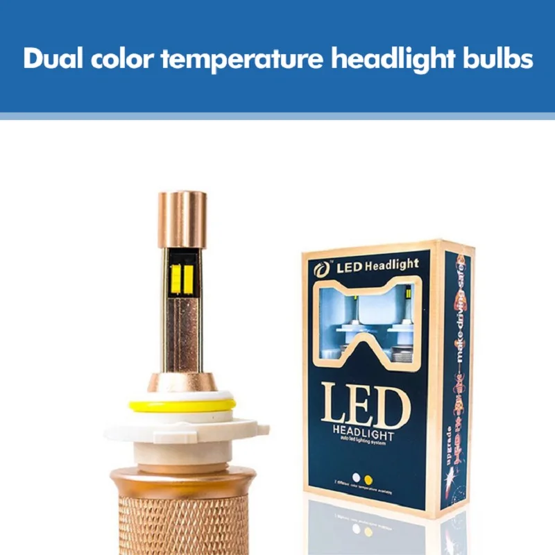 

Sunmeg Headlight Dual Color Temperature Car LED Headlight H1 h4 H11 h7 Bulb Super Bright Fog Lights High Beam Auto LED Lamp