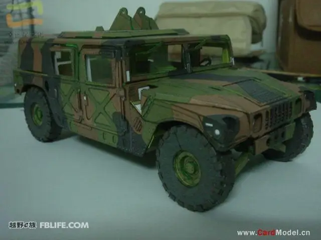3D стерео бумажная модель ручной работы камуфляжная военная модель Hummer 3D бумажная модель DIY Ручная работа Ограниченная серия второй убить