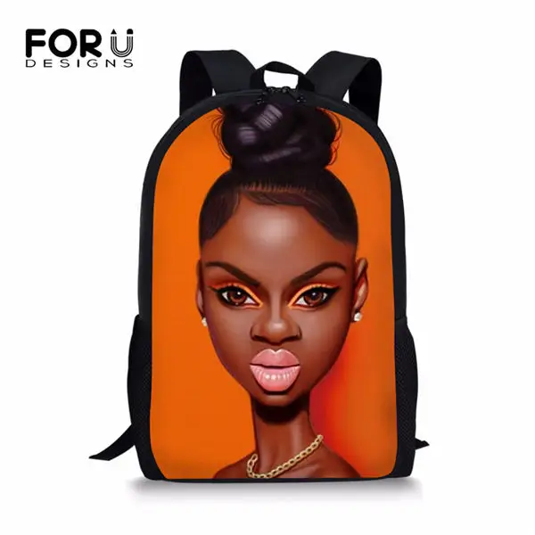FORUDESIGNS/модный детский рюкзак, Африканский принт для девочек, заплечный рюкзак с отделением для ноутбука, детский школьный рюкзак, рюкзак для путешествий - Цвет: YQ3589C