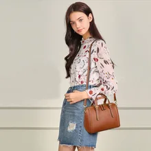 

Boston bag for Women Leather Top Handle Tote Purses Vintage Satchels Handbag Black