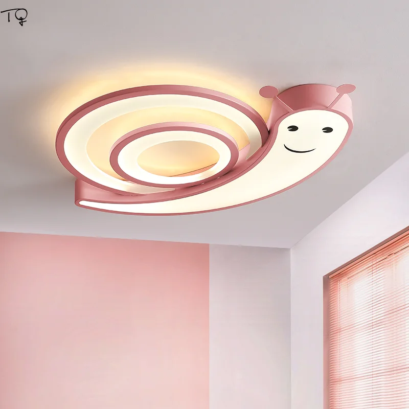 

Ultra-thin Snail Ceiling Lights Children's Room LED Light Fixture Bedroom Nordic Eye Protection Simple Modern Lamps Decor Home