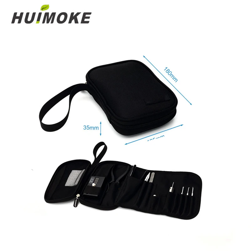 

2019 New Arrival Black Mini Slim Case For Cigarette Tool Small eGo Leather Zipper Carry Bag Zipper Case Electronic Case