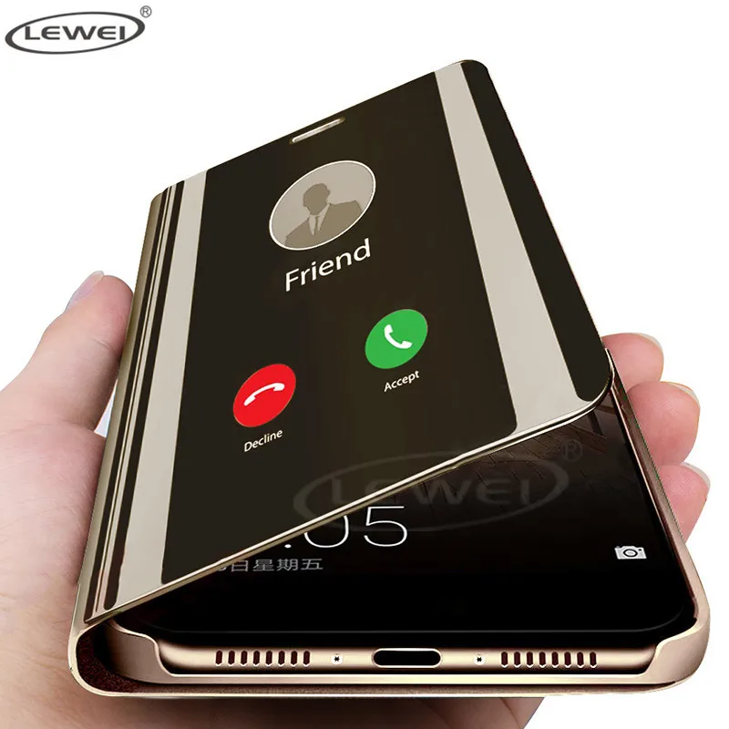 

Mirror Smart View Case For Xiaomi Redmi Note 7 Pro Flip Leather Stand Case For Xiaomi 8 Lite 8 Pro F1 6X A2 Lite Mix3 Max3 Cover