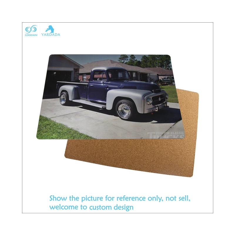 !Promotion advertising logo printing custom blank mdf cork placemat