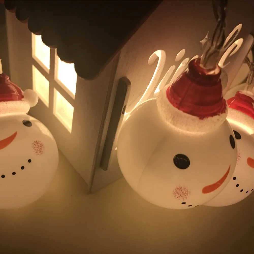 3.5m 20 lights Christmas Snowman Led String  Christmas Decoration Lights Cute Baby Snowman Mall Room Decoration  Warm White (7)