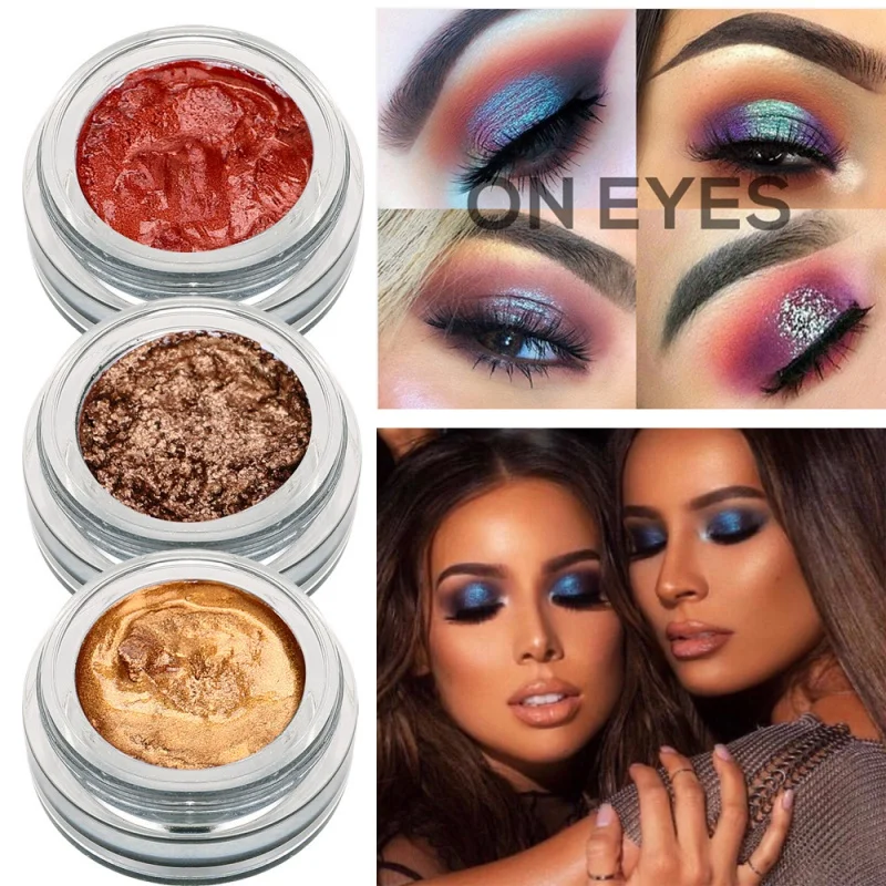 Glitter Eye Shadow Cream Makeup Pearly Shinning Eyeshadow Gloss Eyes Make up Diamond Rainbow Luminous Shadow Shimmer