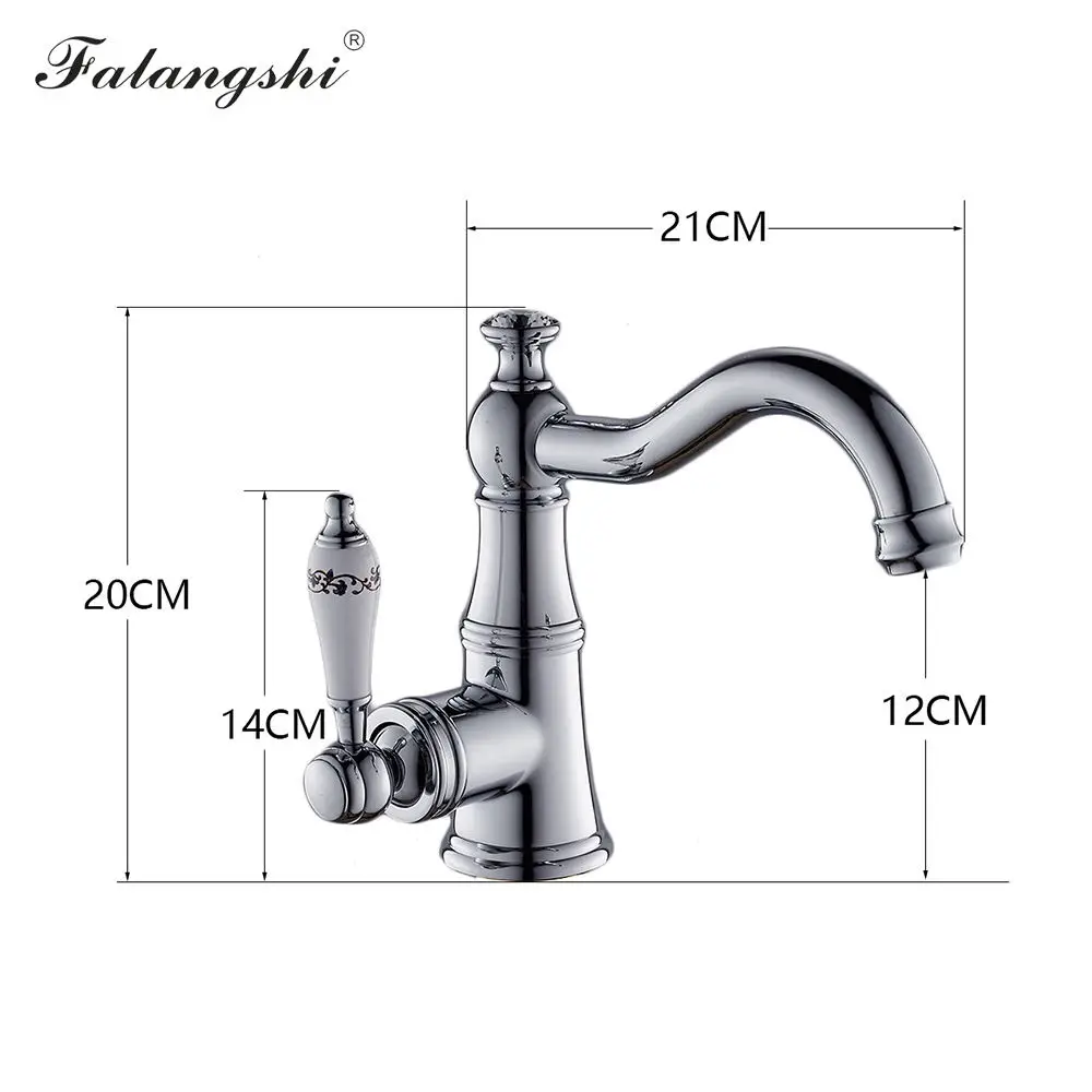Basin Faucet Black Bronze Hot and Cold Bathroom Wash Basin Faucet Gold Vessel Sink Mixer Faucet Swivel Ceramic Handle WB1068