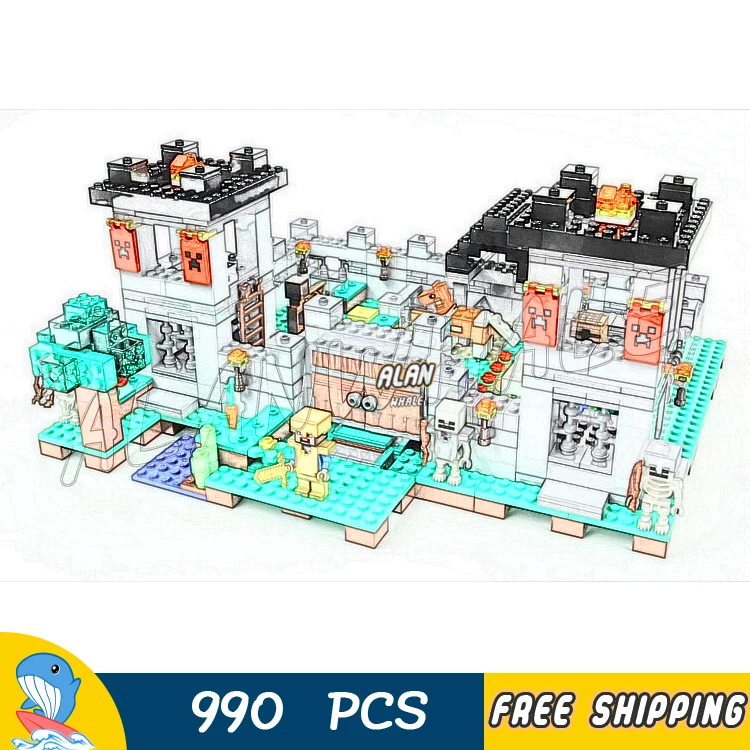 

990pcs My World The Fortress Castle Adventures 10472 Model Building Blocks Children Kids Bricks Compatible with Lego Minecrafted