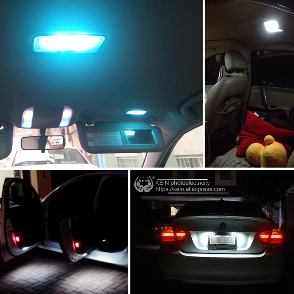 KEIN C3W C5W C10W SV8.5 Festoon светодиодный светильник CANBUS для Чтения номерного знака, купольная лампа 31 мм 36 мм 39 мм 41 мм для внутренней двери