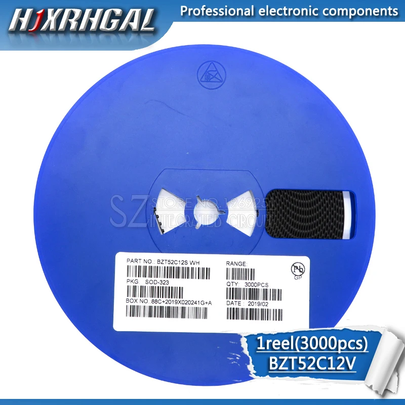 1 катушка 3000 шт. Zener диод BZT52C12V BZT52C SOD 323/123 WH SMD новое и оригинальное HJXRHGAL|Диоды| |