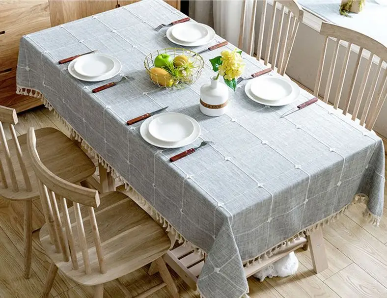 

1pc Rectangular/square Tablecloth Waterproof Blending Solid Table Cover Anti-Scalding Wedding Cloth For The Table Home Textile