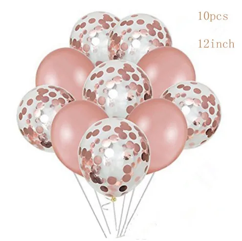 

10pcs 12inch Kids Toys Rose Gold Confetti Latex Balloon Sets Baby Shower DIY Love Wedding Decoration Birthday Party Supplies