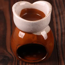 Сова керамическая кадильница, ароматическая терапия масляный светильник световая печь полая керамика лампа домашний декор