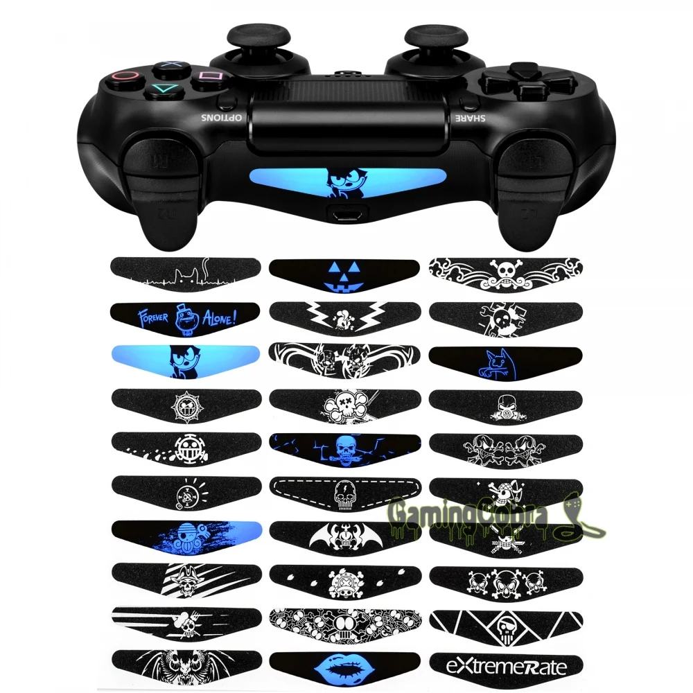 

60 pcs Vinyl Reusable Wrap Led Cover Light Bar Decal for PS4 Slim Pro Skins
