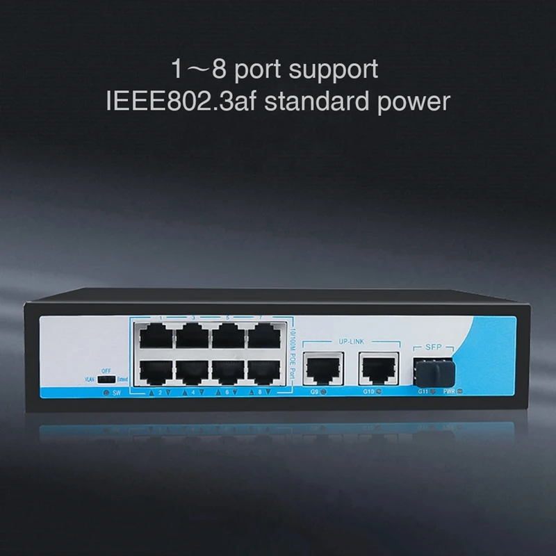 8 Порты сетевой коммутатор Ethernet концентратор 10/100 Мбит/с наполовину/Duplex