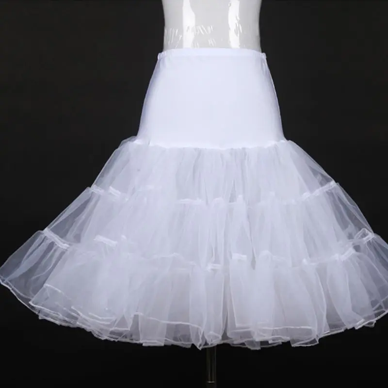 

Women Retro Package Hip A-line Hoopless Bridal Petticoat High Waist Flared Tiered Ruffles Mermaid Crinoline Tutu Underskirt S-XL