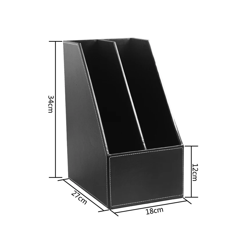 مكتب بو الجلود سطح المكتب ملف علبة حاوية مزدوجة-طبقة الأعمال منظم وثائق رف مجلة حامل يمكن تخصيص شعار