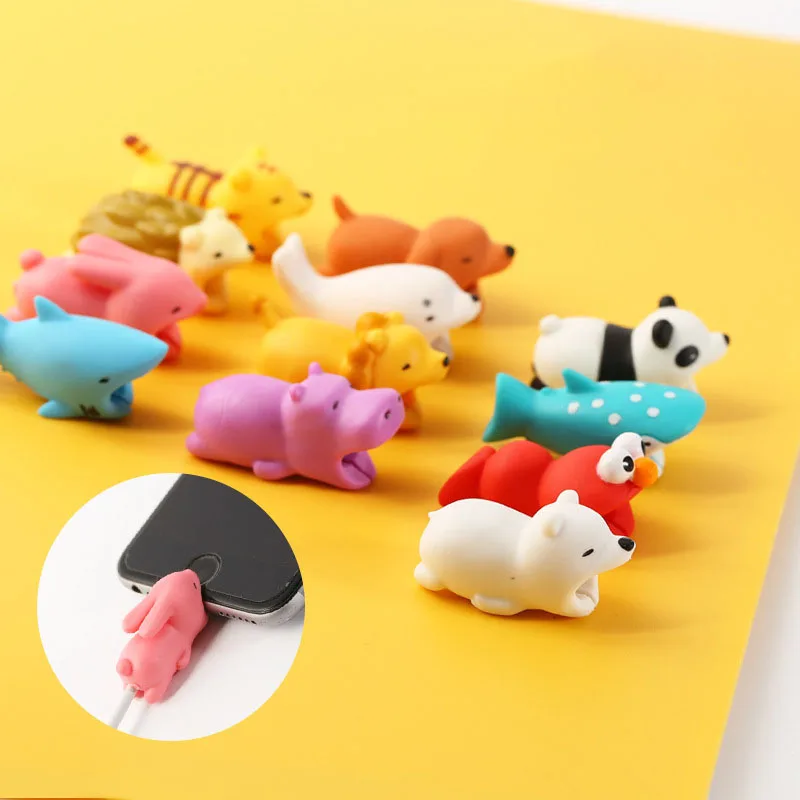 

New Cute Animal Bite USB Cable Protector Cable Organizer Data Line Management Charging Safe Protection For iPhone 5 6 6s 7 8
