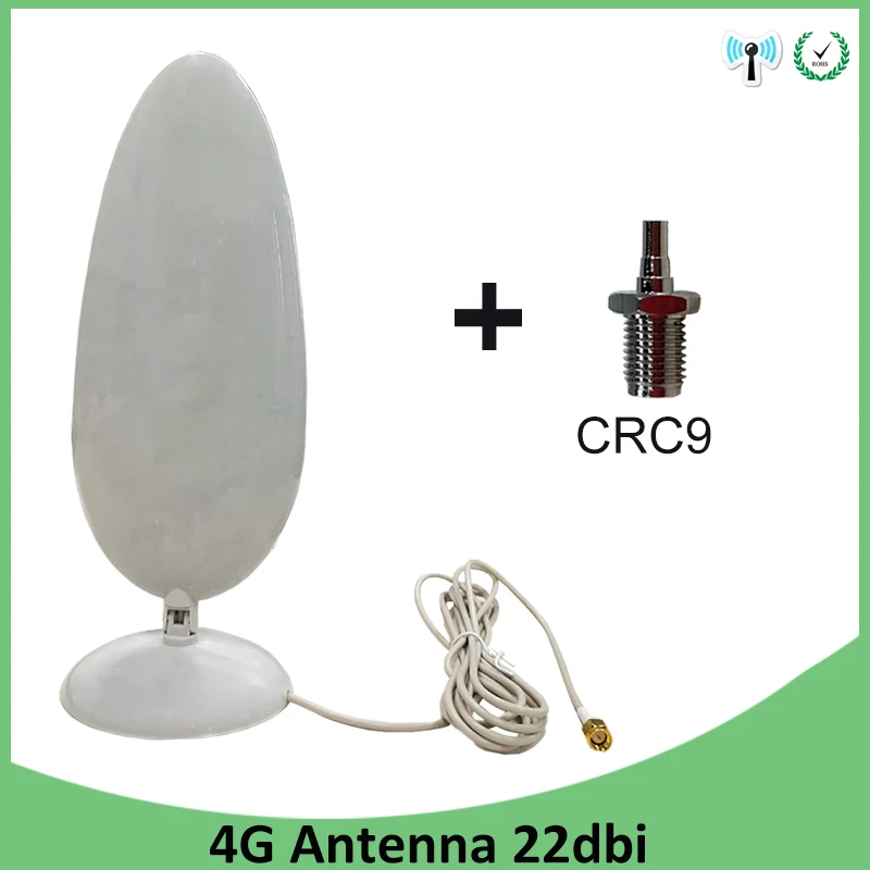 

3G 4G LTE Antenna SMA Male 2.8m 3G External Antena 22dBi Antenne for 4G Modem Router +Adapter SMA Female to CRC9 Male Connector