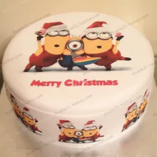 7 шт./компл.(1 шт "+ 6 шт. 2")-Миньоны съедобная Вафля бумага для торт Топпер, инструменты для украшения торта, подставка для свадебного торта бумага