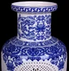 Jingdezhen Hollow Ceramic Vase Chinese Blue And White  Pierced Vase Living Room Decoration Porcelain Flower Vase Ornaments 4