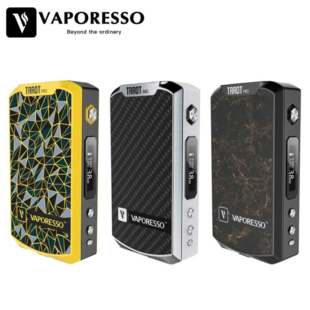 

Vaporesso TAROT PRO 160W VTC MOD Supports Smart VW/ CCW/ VT/ CCT/ TCR/ Bypass Modes with Upgradable Firmware New Arrival