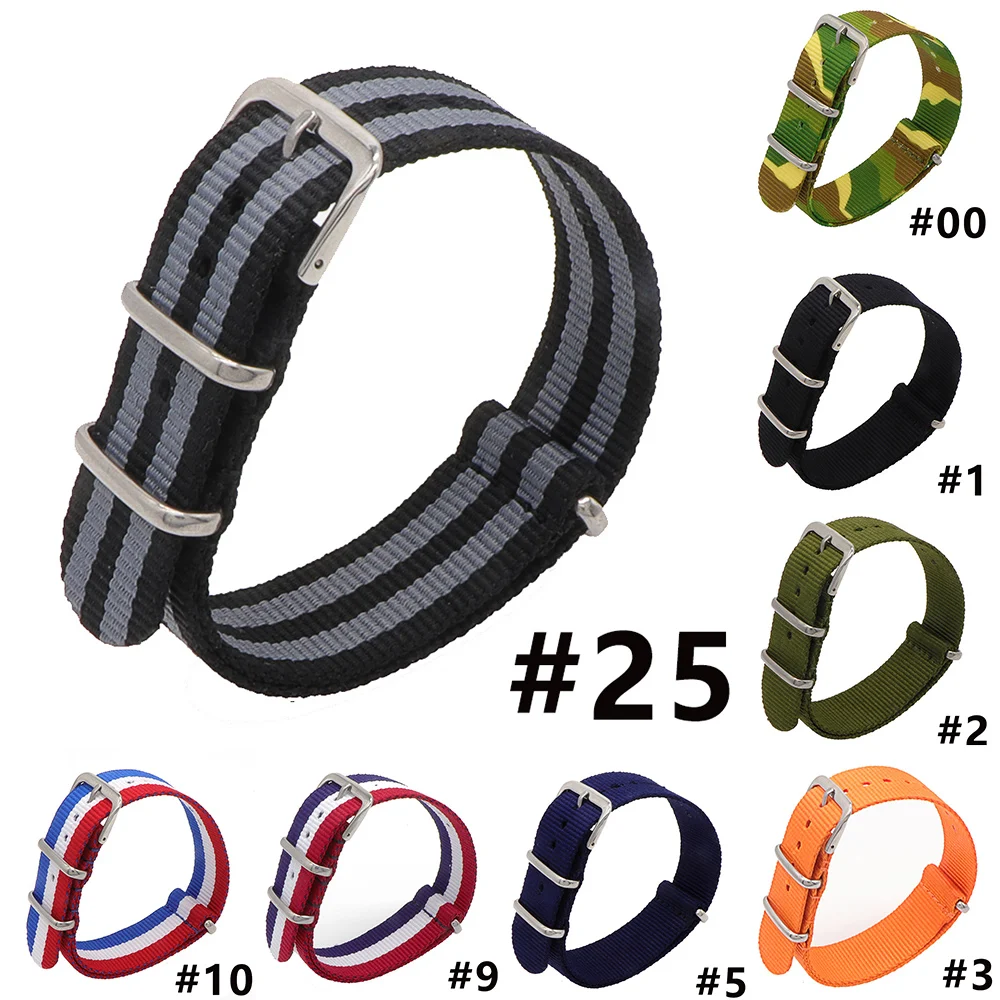 

2018 new nylon strap ruby red canvas strap 22MM 20MM 18MM