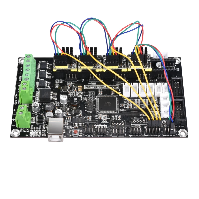 BIGTREETECH Gen V1.0 плата поддерживает A4988/DRV8825/TMC2130 Драйвер шагового двигателя плате