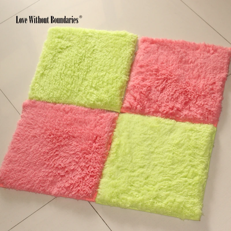 Long Hair Carpet for modern Living Room Door Puzzle Mat Baby Crawling