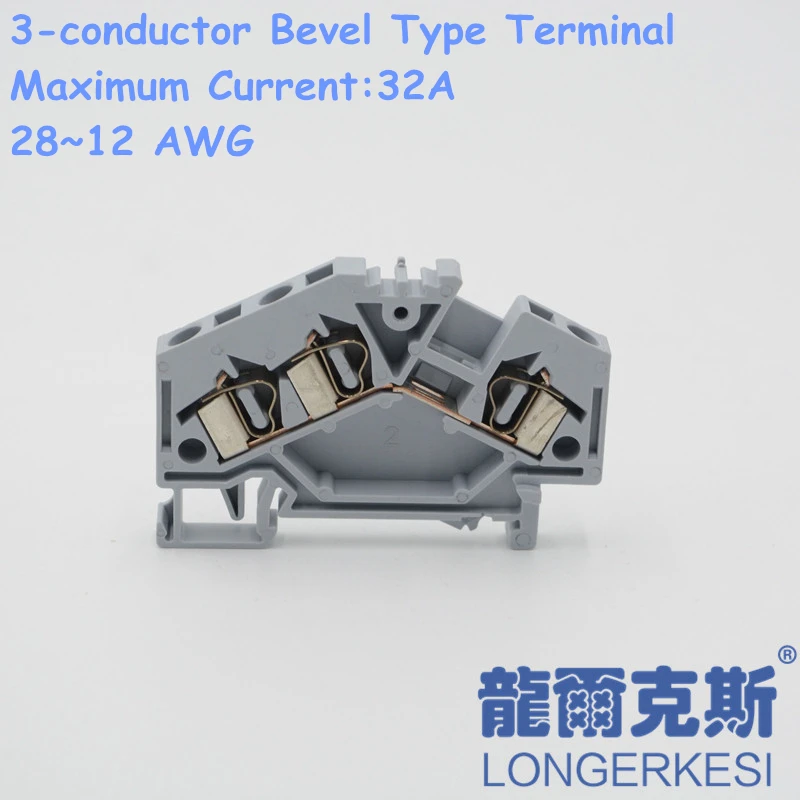10pcs FJ1-4/3S replaces 281-631Return Pull Type Spring Cage Connection spring terminal 3-conductor Bevel Terminal | Обустройство дома