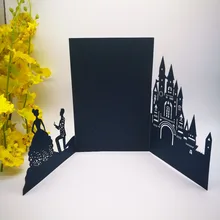 

50PCS Laser Cut Wedding Invitations Cards Vintage Wedding Cards Party Greeting Cards To The Wedding Castle Proposal Couples RSVP