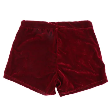 

Fashion Style S-L women pink wine red velvet drawstring shorts plus size casual high waist sexy skinny booty shorts