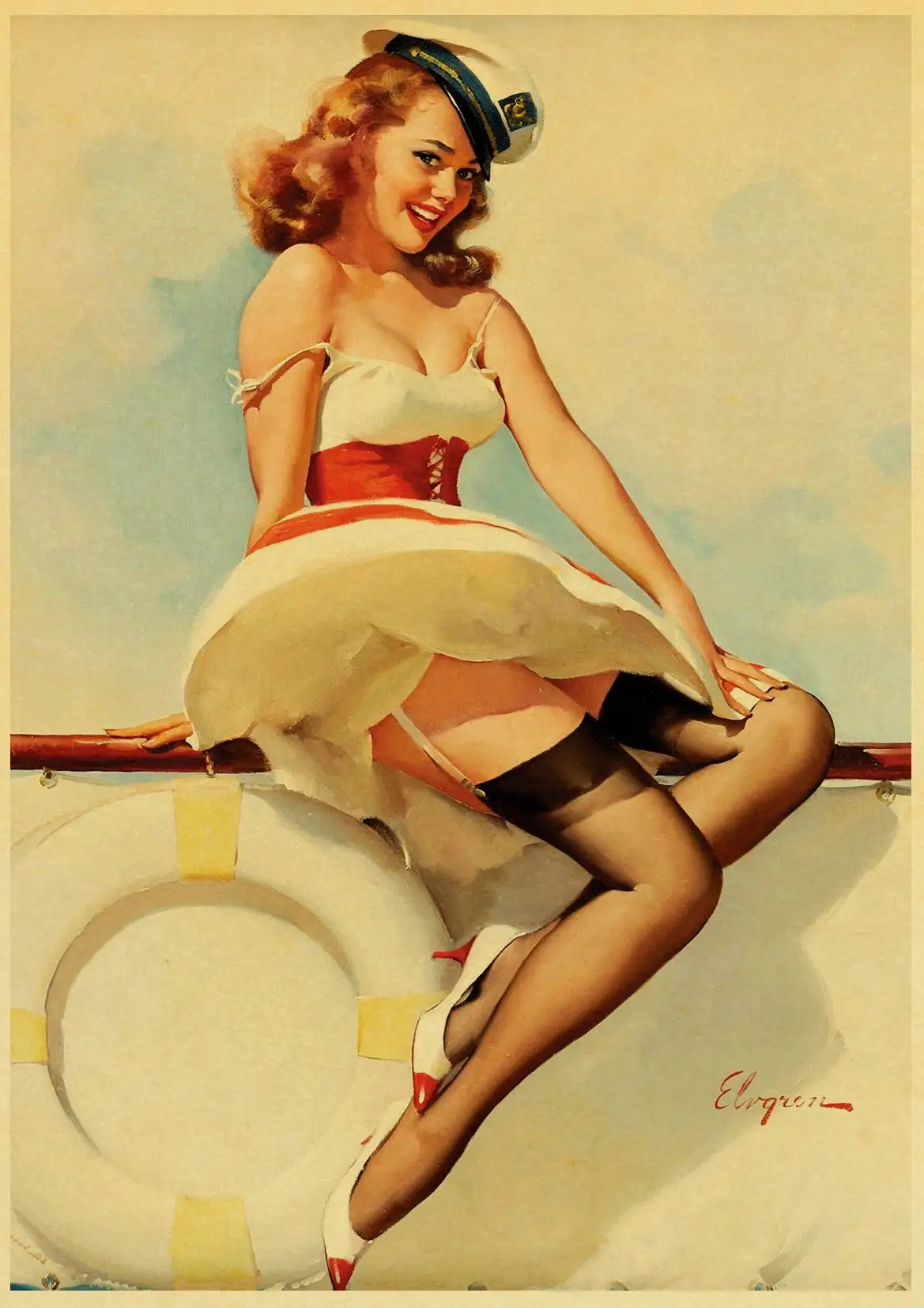 Сексуальная Леди Американский Pin up плакат ретро художественные плакаты печатные