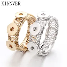 Золотой Серебряный 2 цвета браслет с защелкой 18 мм браслет с защелкой для женщин мужские часы манжета браслет кнопочный браслет ZE049