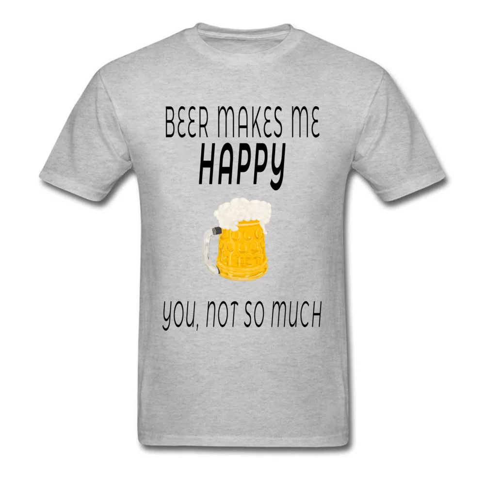 Men T Shirt Beer Make Me Happy Tshirt Funny T shirts Wholesale Gift