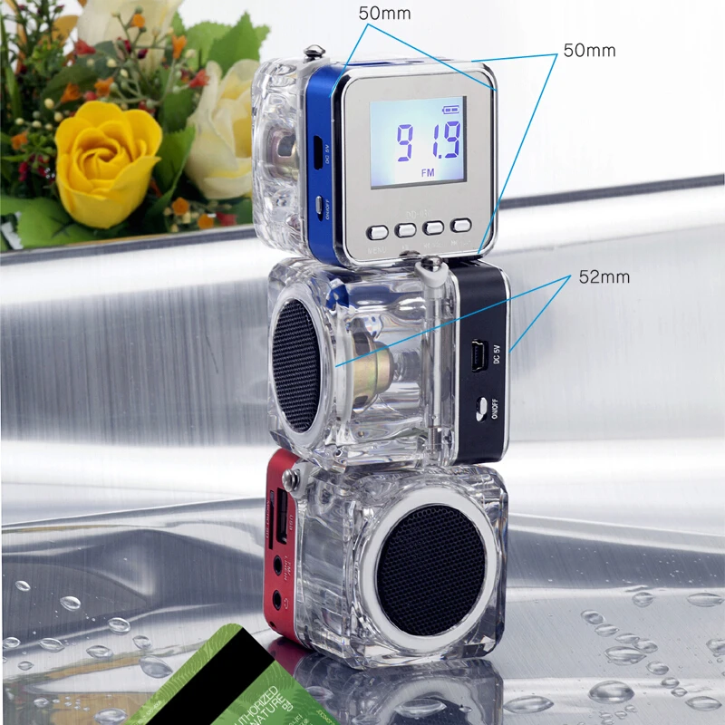

Portable Radio FM Receiver Mini Speaker Digital LCD Sound Micro SD/TF Music Stereo Loudspeaker for Mobile Phone MP3 PK TDV26