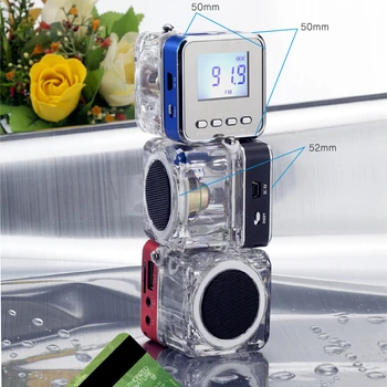 

Portable Radio FM Receiver Mini Speaker Digital LCD Sound Micro SD/TF Music Stereo Loudspeaker for Mobile Phone MP3 PK TDV26