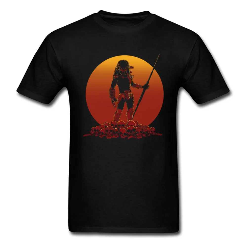 hunter on sunset 1 5503 100% Cotton Tops T Shirt for Men Print Top T-shirts High Quality Crew Neck Sweatshirts Short Sleeve hunter on sunset 1 5503 black