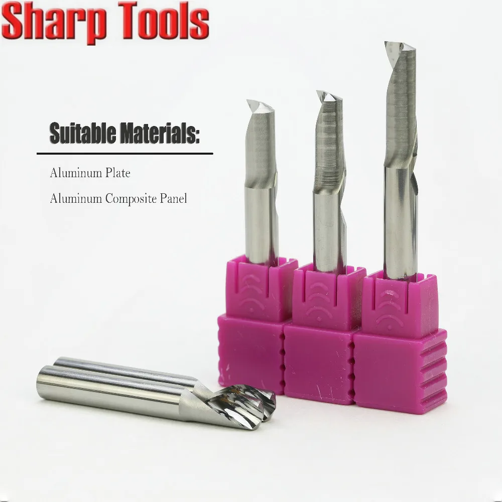 

1pc CED1.0-3.0mm Shank 6mm 1 Flute End Mill Aluminium CNC Cutter Tungsten Carbide Router Bits Slot Metal Cutting Milling Tools