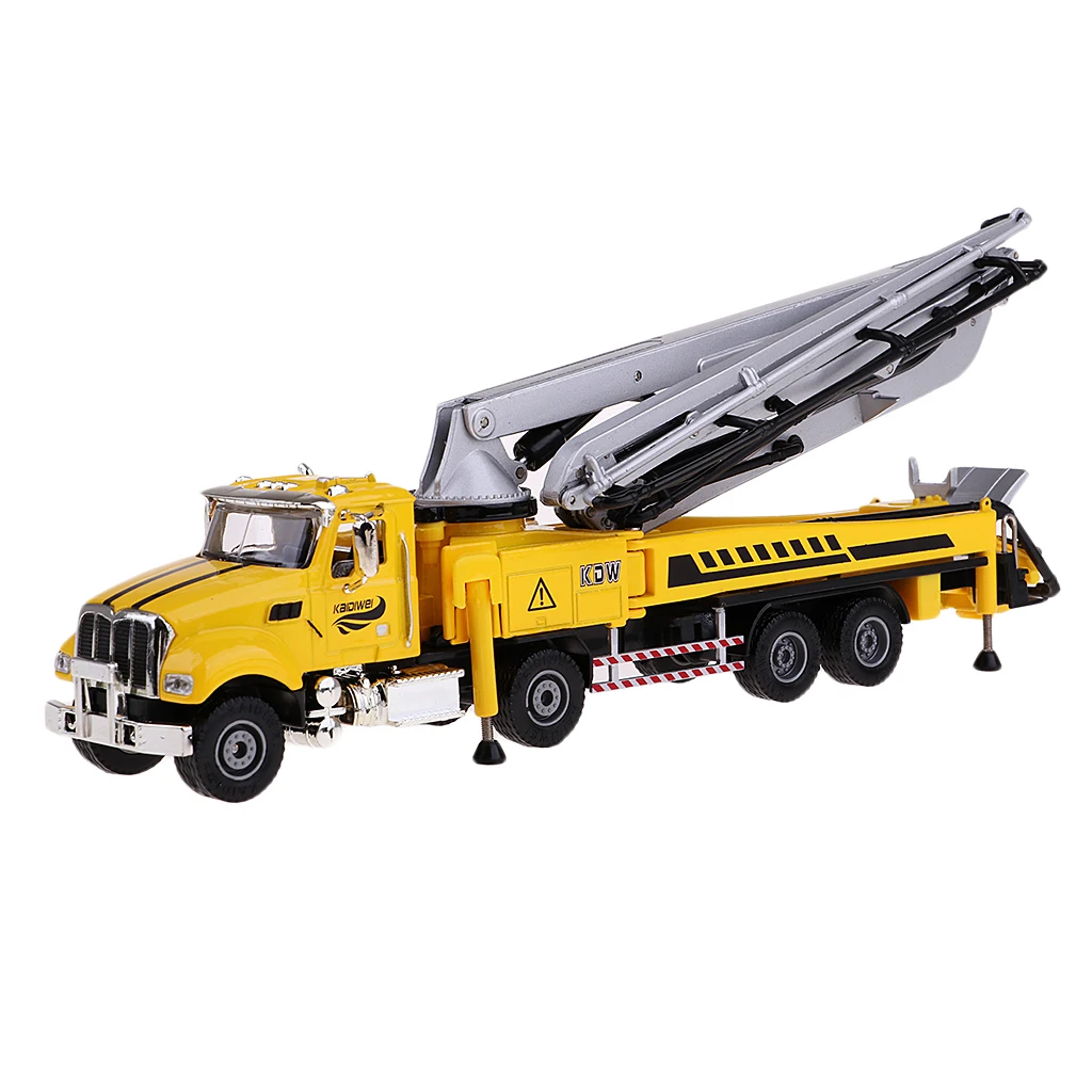 1:55 Diecast Alloy American Engineering Truck Model Cement Pump Vehicle Toy